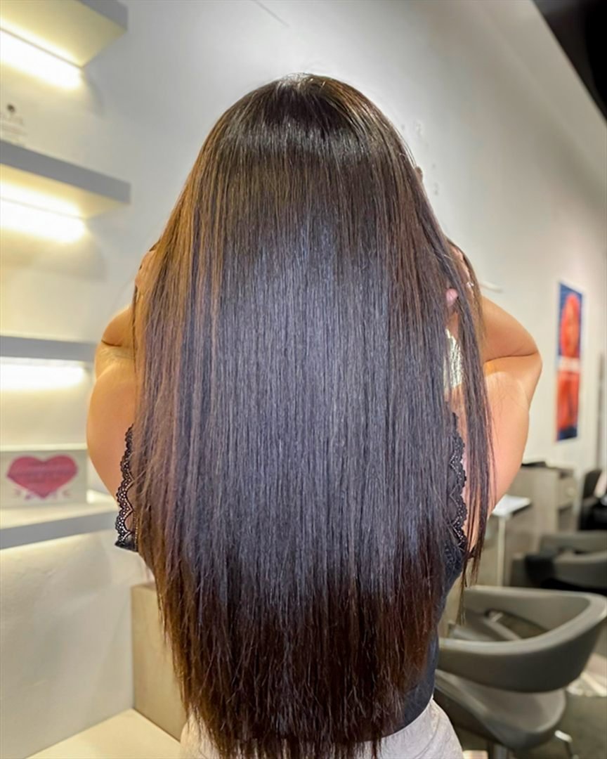 Keratin Infusion de GOA Organics en melena larga